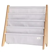 3 Sprouts Recycled Fabric Kids Book Rack in Light Gray