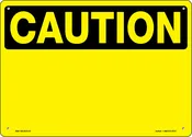CAUTION HEADER BLANK SIGN - YELLOW
