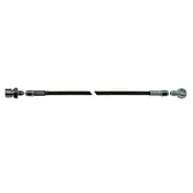 11" Stainless Braided Hose Black Housing With 10mm Banjo To 3/8-24" Female