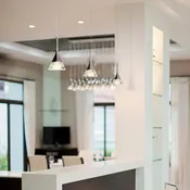 VONN Amalfi 4.75" Modern LED Mini Pendant in Black & Chrome | VAP2211BL