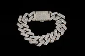 10K YELLOW GOLD 11.34 CTW PAVÉ DIAMOND CUBAN LINK BRACELET 8.25"