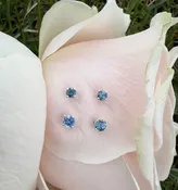 3mm Montana Sapphire Stud Earrings — ROGERS & CO. fine jewelry and design: Missoula, MT: Jewelry Store, Engagement Rings, Chalet Jewelers