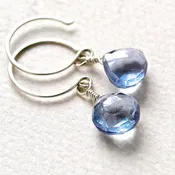 Azure Earrings - blue mystic quartz gemstone drop earrings