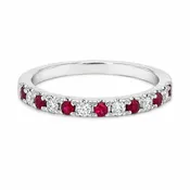 Alternating Ruby + Diamond Band | Brilliant Fine + Custom Jewelry