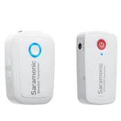 Blink 500 B1 Snow White Wireless Clip-On Mic System w/ Lavalier & Dual Receiver for Cameras & Mobile