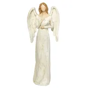 11.5" Angel with Heart Resin Figurine