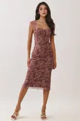 Cafe Creme Paisley Midi Dress