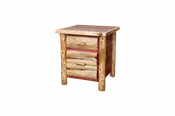 2 Drawer Rustic Red Cedar Nightstand with legs