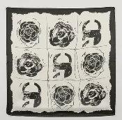Abstract Floral + Horseshoe Scarf