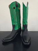7A Kelly Green/Black Bullhide