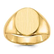 11.5x13.5mm Oval Open Back Signet Ring