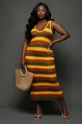 Afrika Knit Maxi Dress