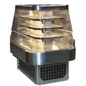 Howard-McCray SC-OD42I-5-S-LED 60” Island Open Air Merchandiser, Stainless Steel, Self-Contained, 3 Shelves, w/ LED Lighting