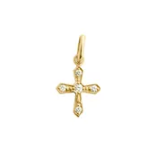 18k yellow gold vintage cross pendant