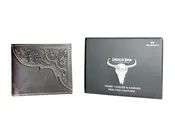 AB Oil Pull Up Tooled Side Bifold Wallet  ABW028