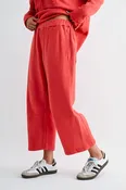 100% Cotton Barrel Lounge Pants in Blushed Brick