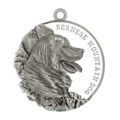 Bernese Mountain Dog Dog Id Tag Antique Silver Finish