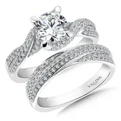 14K White Gold 0.75ct Diamond Bridal Set