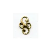 Bold Floral Connector 23mm Oxidized Brass (6) - Vintage Jewelry Supplies