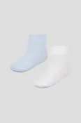 2-Pack Socks, Ivory/Blue