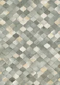 Couristan Chalet 3256/0174 Diamonds Ivory Grey Cowhide Rug