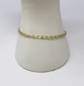 10K Chain With Heart Charm Bracelet #QUGTU5