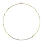2.50CT DIAMOND PAPER CLIP LINK NECKLACE
