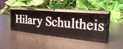 10" Acrylic Desk Name Plate - Choice of Font