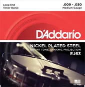 D'Addario EJ63 Banjo Strings, Tenor, Medium, Nickel, 9-30