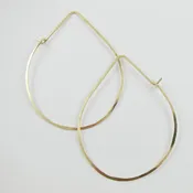 14kg Hand Forged Avocado Hoop Earrings