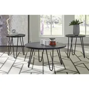 BITZYN BLACK OCCASIONAL TABLE SET (3/CN)