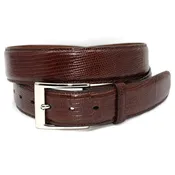 Genuine Lizard Belt - Cognac