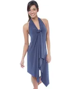 7-In-1 Wrapit Grey Short Beach Dress Cover Up