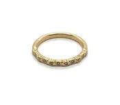 0.22 Ctw 14kt Yellow Gold Diamond Stackable Wedding Band