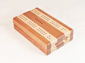 Compact Travel Cribbage – Black Cherry & Maple – 2 Track