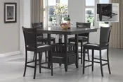 Jaden Square Espresso Finish 5 Pc Counter Height Table Set