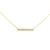 14K Yellow Gold Lulu Bezel Diamond Necklace