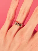 14k Antique Diamond Stacking Ring