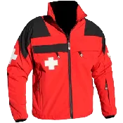 #034 Patrol Softshell, Red/Black, w/Crosses