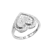 10K Ladies Ring White Gold 0.34CTW
