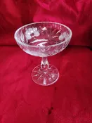"ABP" cut glass pedestal compote/candy dish — Something Special