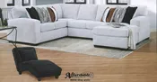 Affordable Furniture 695 Shay Arctic 4-Piece Sectional with Ottoman