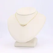 Australian Opal Bubble Cluster Necklace, 0.37cttw in 14K Yellow Gold, 18 inch