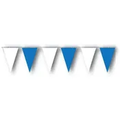 105' Blue and White Pennant String