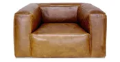 Cooper Top Grain Leather Chair in Brown and Black 46"