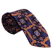 Abstract Ornamental Tie and Hanky Set | HD Collection | Orange