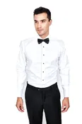 100% Cotton White Tuxedo Shirt
