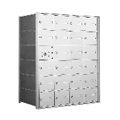 1400 Series Front-Loading Horizontal Mailboxes in Anodized Aluminum Finish – 23 Tenant Doors And 1 USPS Master Door