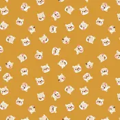 100 AKER WOODS: Pooh Brain-Gold (1/4 Yard)