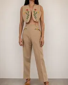 H and C Ranchwear Floral Embroidered Set